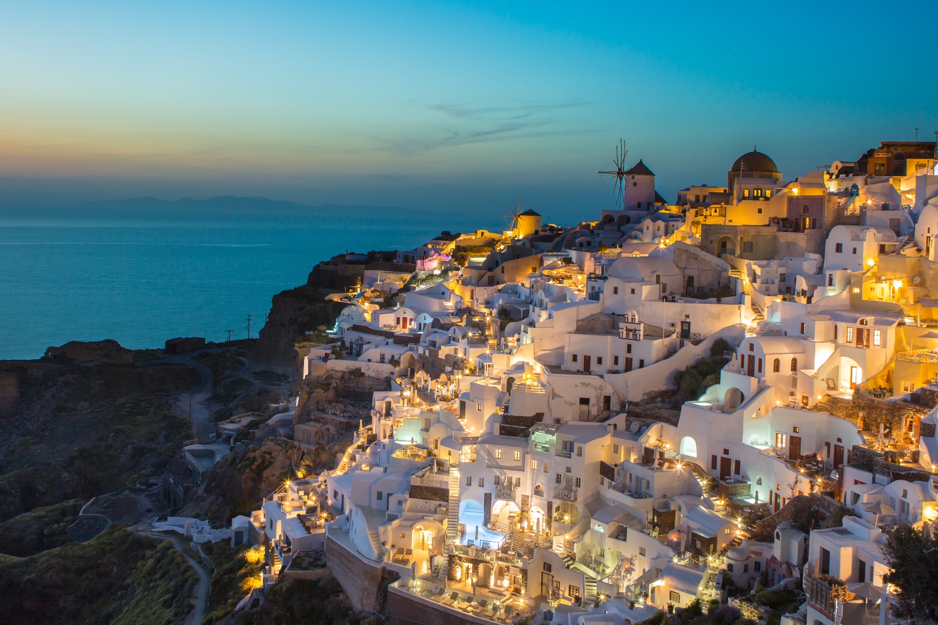 Evening resort town lights for vacation planning inspiration