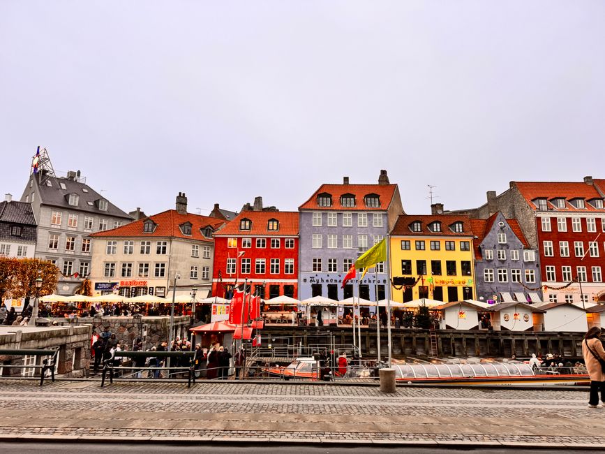 Colorful buildings along Nyhavn Harbor in Copenhagen, perfect for travel enthusiasts seeking unique cityscapes.